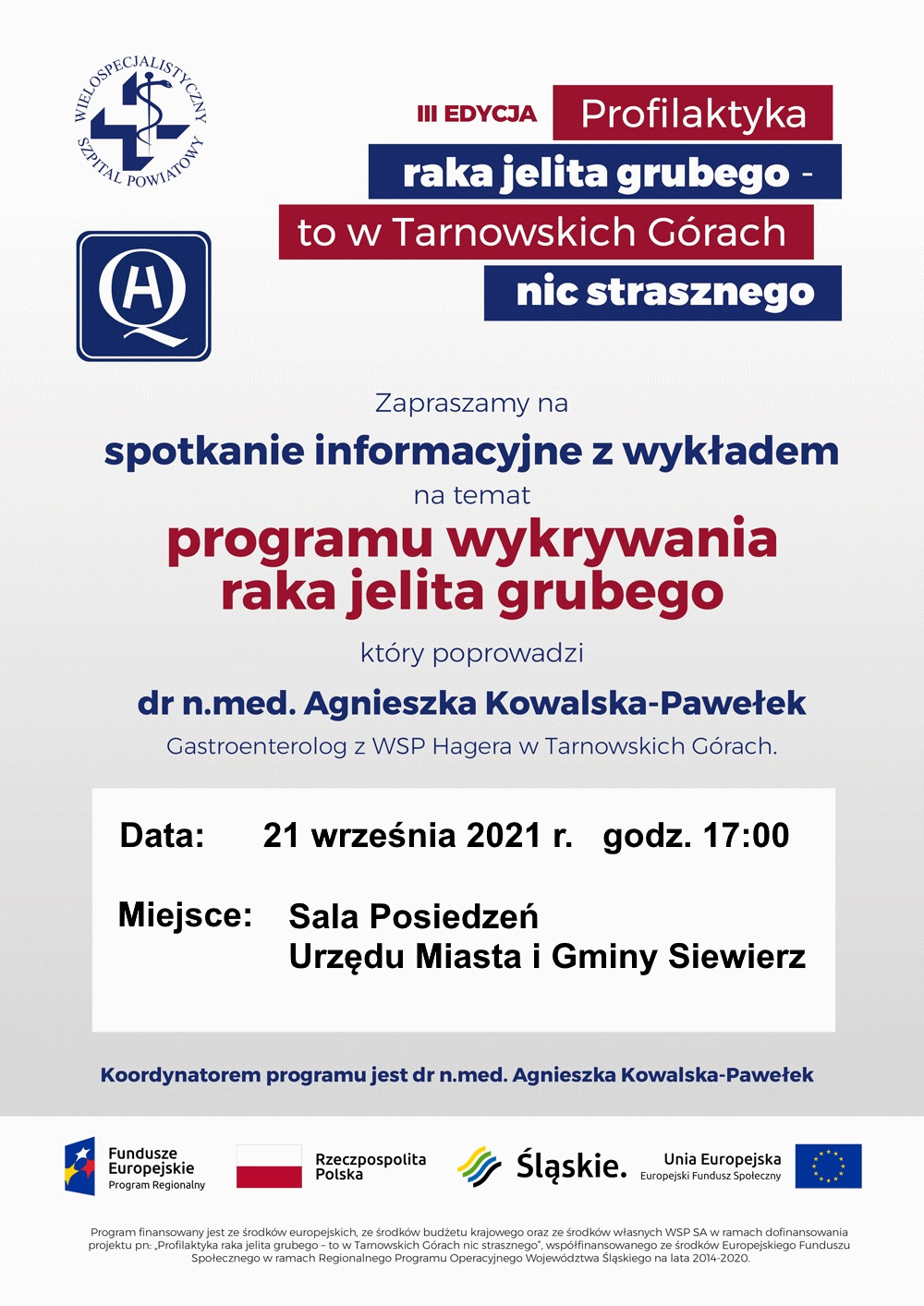Plakat profilaktyka raka jelita grubego