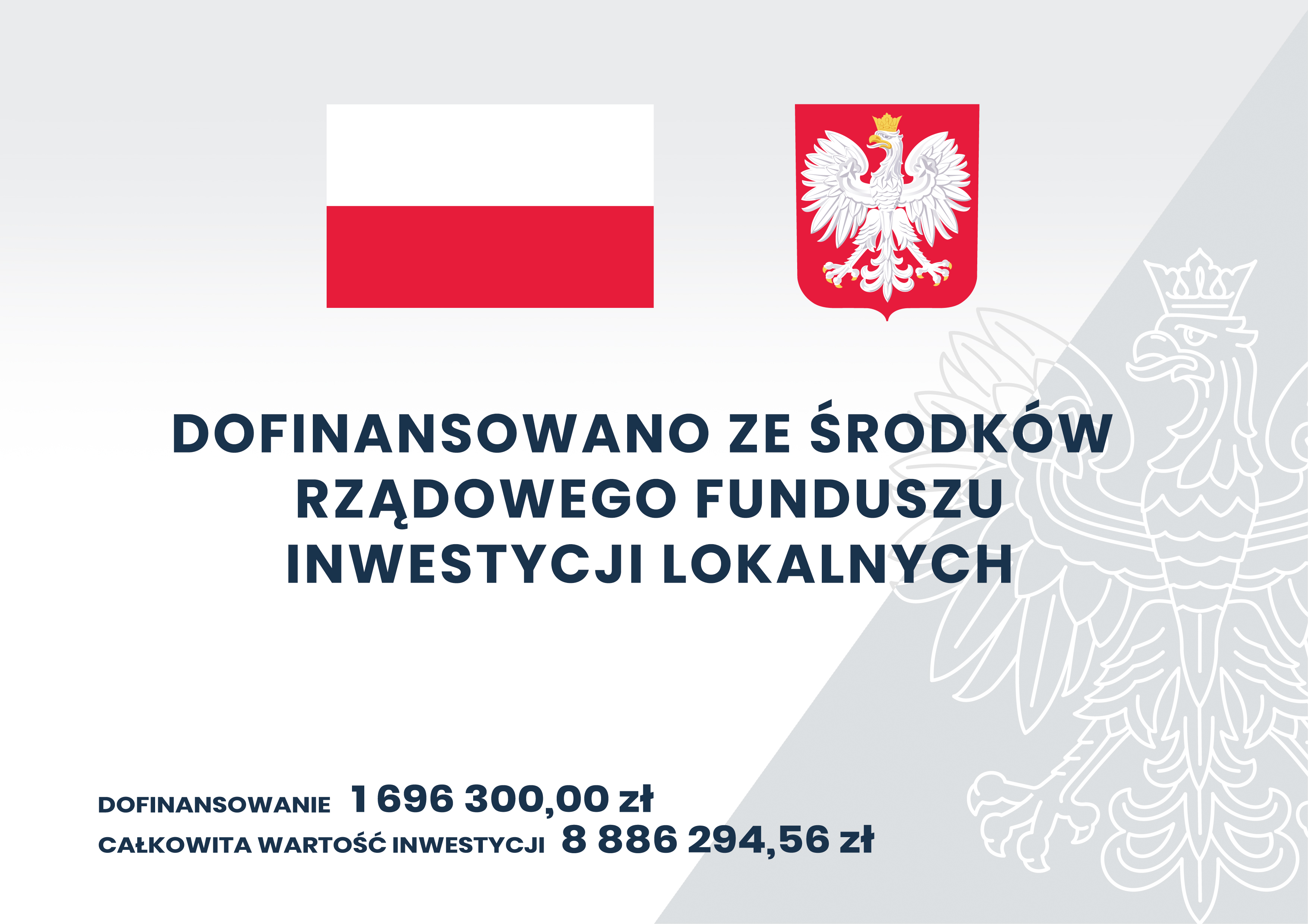 Tablica informacyjna o dofinansowaniu
