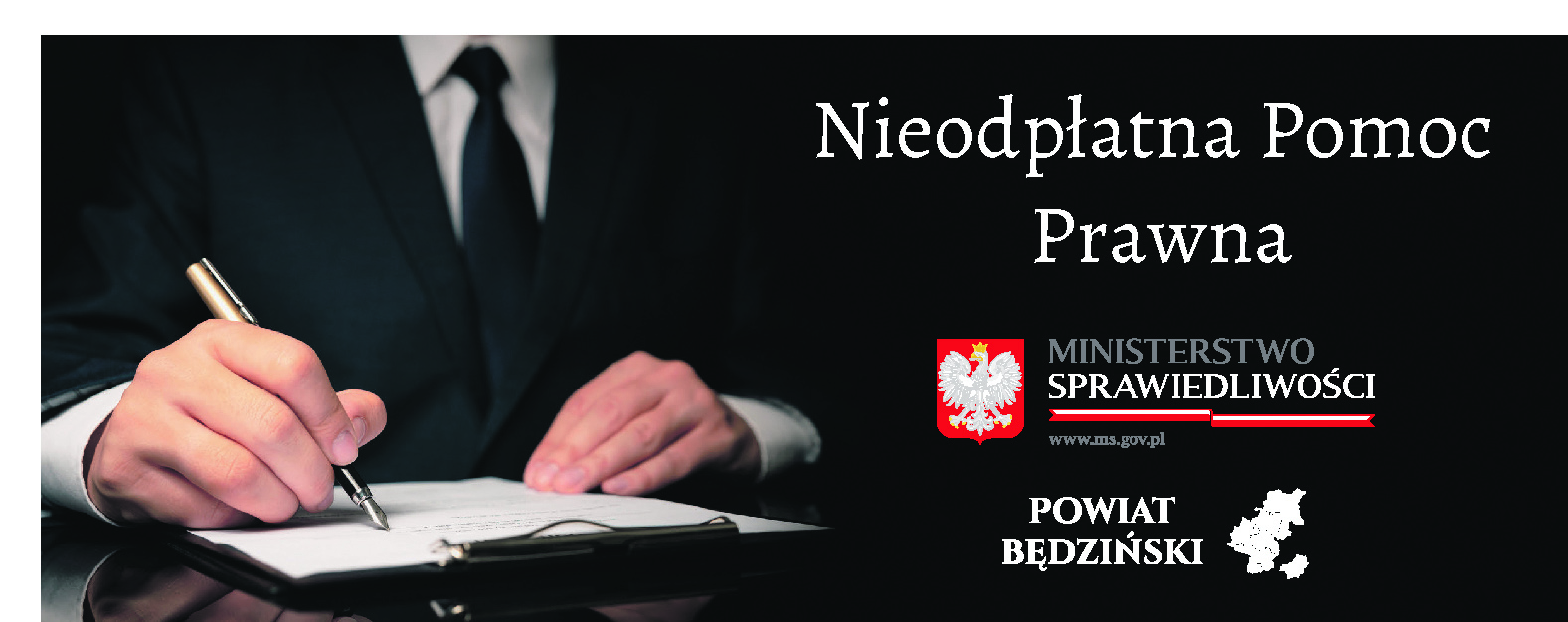 Nieodpłatna Pomoc Prawna - baner informacyjny