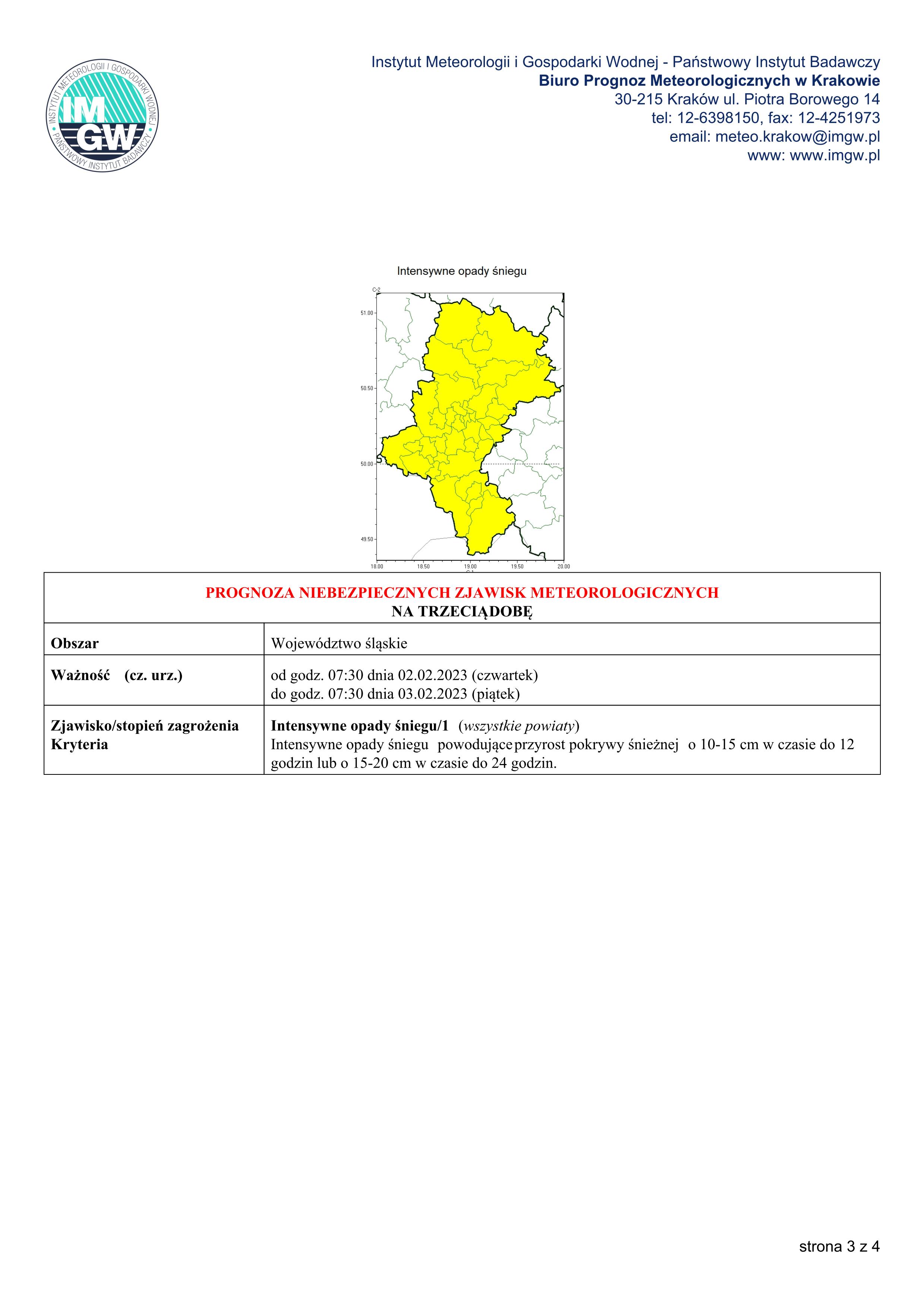 mapa wystąpienia zjawiska