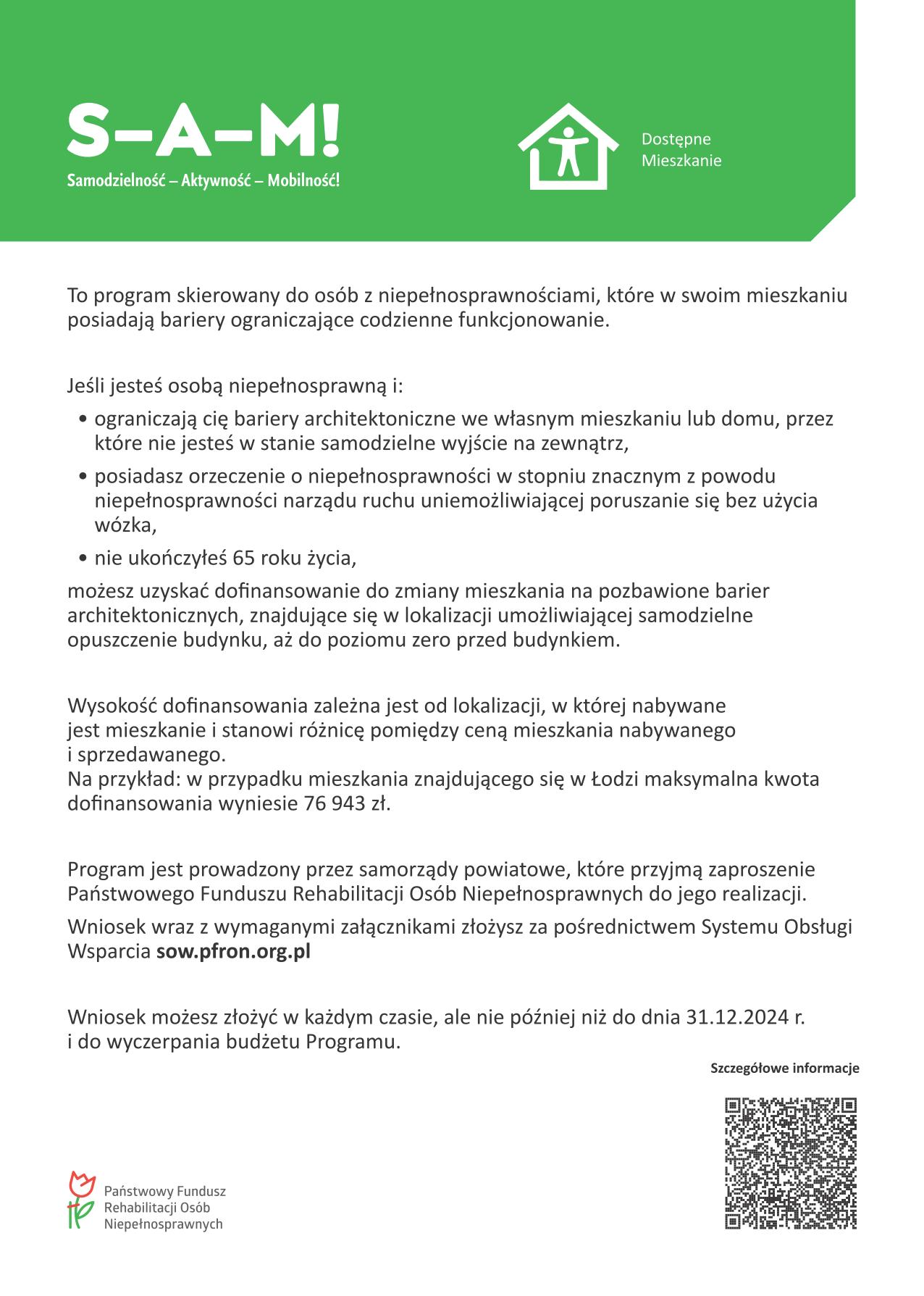 Program Dostępne mieszkania - ulotka