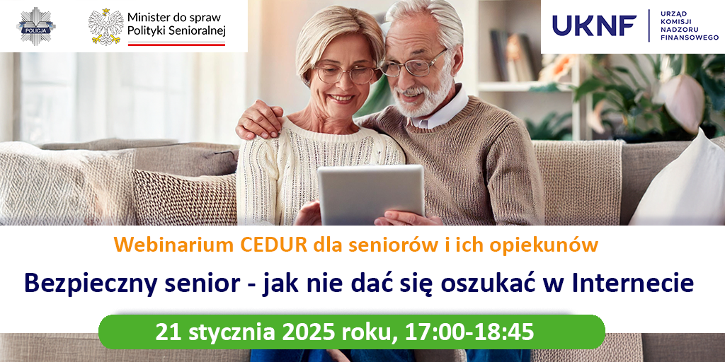 Webinarium Bezpieczny senior grafika